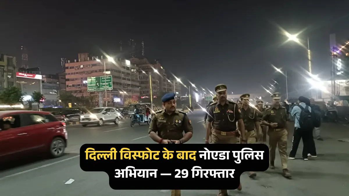 नोएडा पुलिस अभियान: 29 गिरफ्तार, अवैध हथियार और मादक पदार्थ बरामद