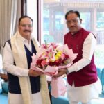 जेपी नड्डा से मिले मुख्यमंत्री विष्णुदेव साय, स्वास्थ्य सेवाओं और किसानों के हितों पर हुई विस्तृत चर्चा